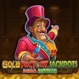 Gold Factory Jackpots Mega Moolah game by Aurum Signature Studios – logo hosted on Letsjackpot Casino