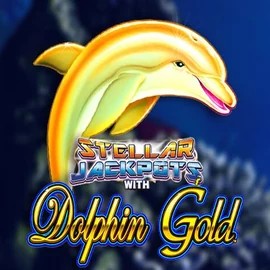 Dolphin Gold with Stellar Jackpots slot visual from Lightning Box Game available on lets-jackpots.nl